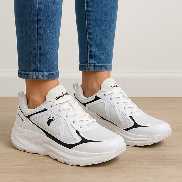 OrthoComfoot Shoes - OrthoComfoot Orthopedic Diabetic Walking Shoes White Women’s 39